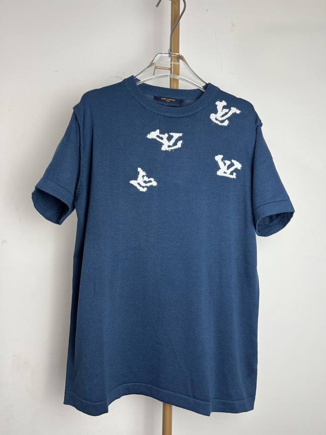Vd1042 Louisvuitton Pied Piper knitted short sleeves. Fabric: Imitation wool, fi