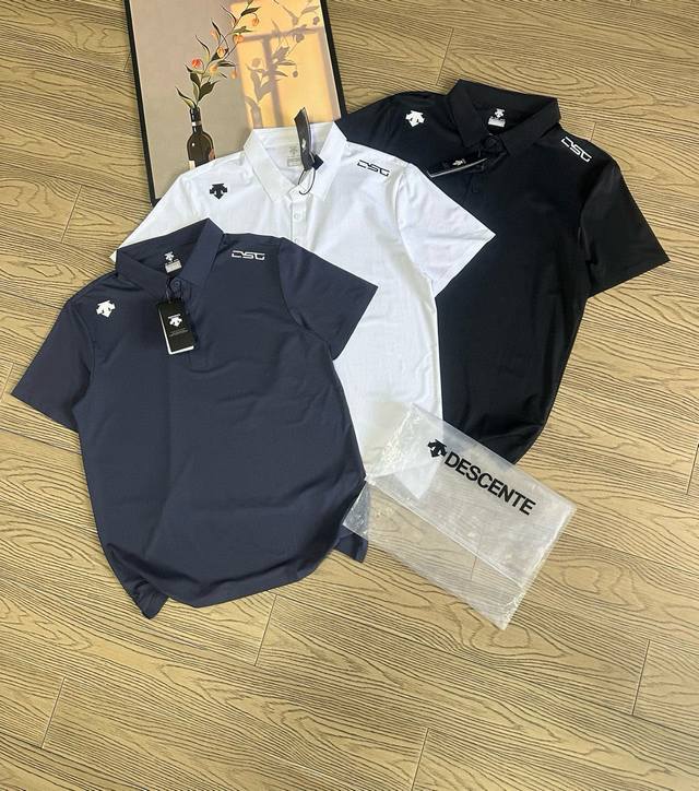 Descente short-sleeved Polo shirt, ice silk quick-drying, the same style as the