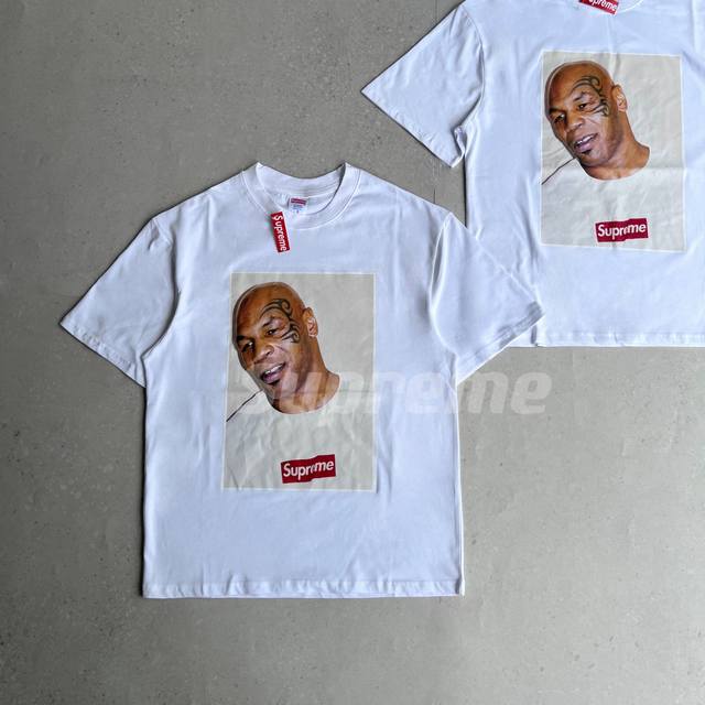 Supreme 07Ss Mike Tyson Photo Tee featuring boxing champion Mike Tyson's photo a