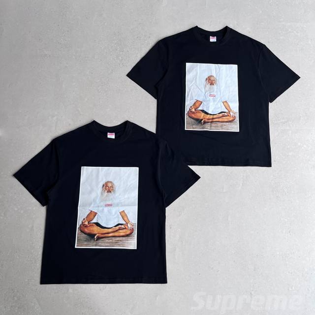 Supreme 21Fw Rick Rubin Tee featuring a white-bearded old man's photo and logo p