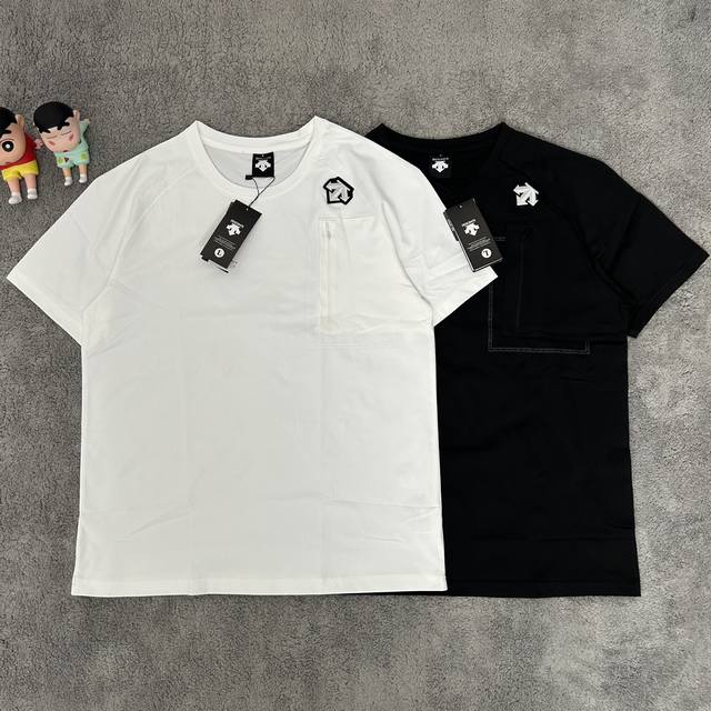 Dec Descente cotton summer stretch crew neck T-shirt, exclusive style photos! Th