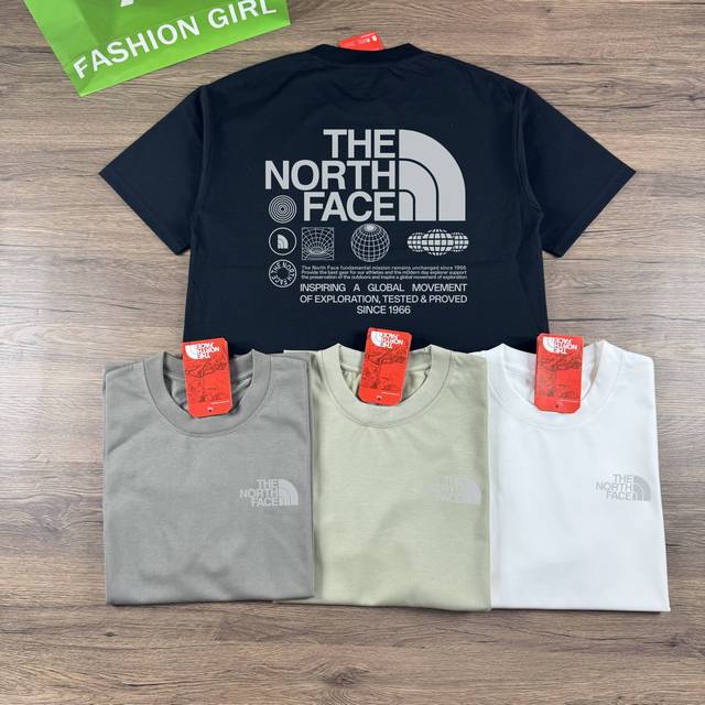 New Summer Collection: The North Face Tnf four-color couple's round neck short-s