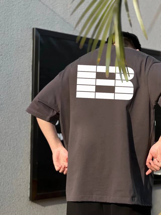High-quality Balenciaga collaboration with a tricolor couple's logo print on the