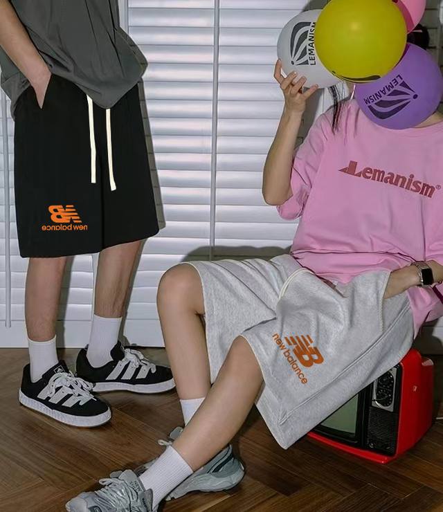 New Balance Nb counter synchronized co-branded orange logo printed unisex couple