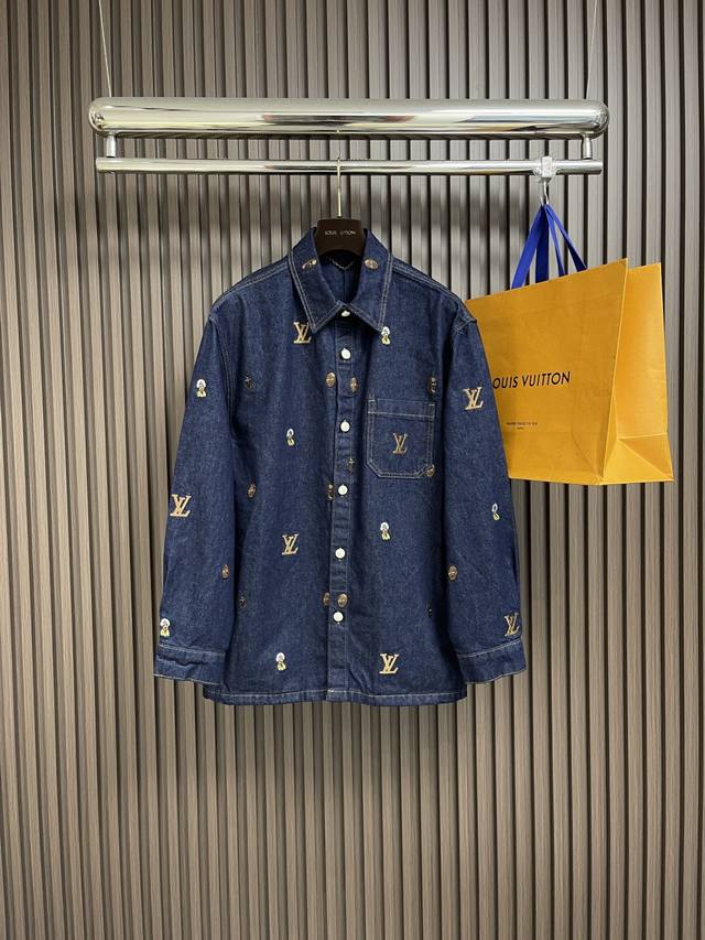 Denim Jacket and Jeans Lv 2025Ss New Denim Jacket and Jeans Set. The dark-washed