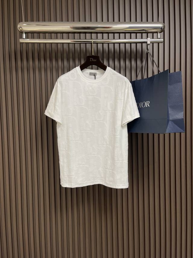 Dior 2025 Fw Early Fall new jacquard knitted round neck T-shirt, decorated with