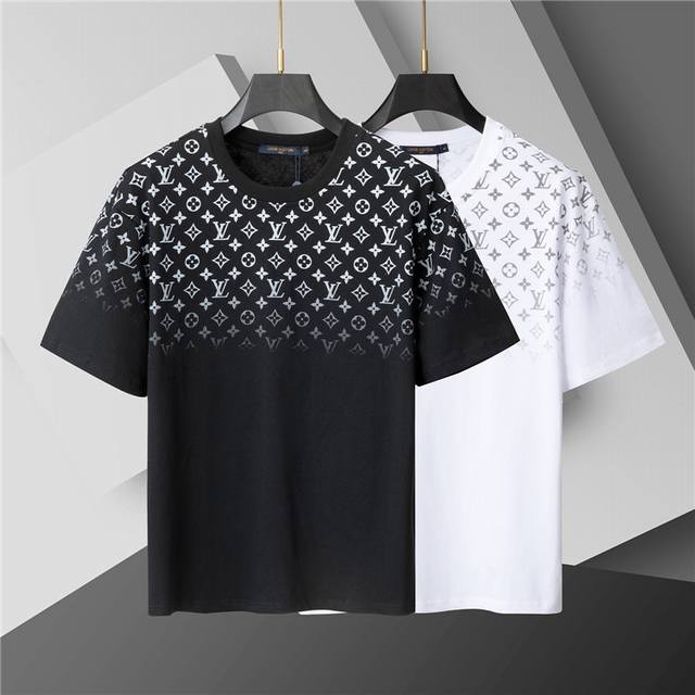 2025 Spring/Summer new T-shirt. Men's round neck classic logo lapel made of impo