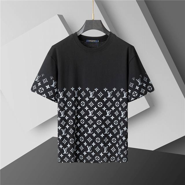 2025 Spring/Summer new T-shirt. Men's round neck classic logo lapel made of impo