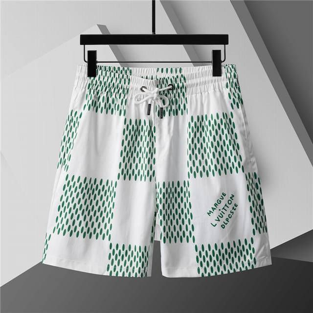 2025 Spring/Summer new T-shirt. Men's round neck classic logo beach pants made o