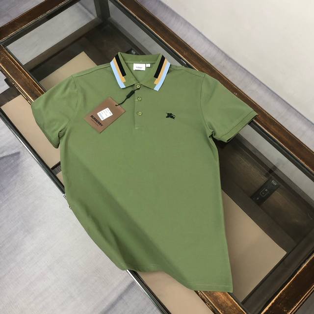 Bur*Berry's latest 2025 Warhorse Knight logo men's short-sleeved polo shirt feat