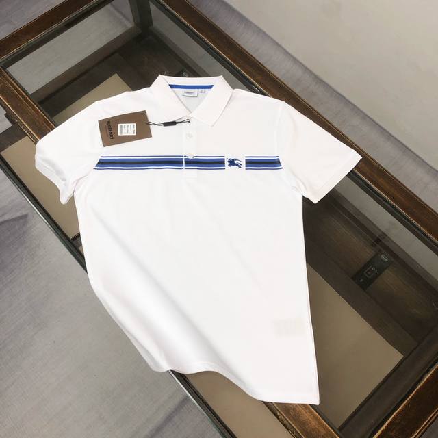 Abur*Berry Burberry's latest 2025 Warhorse Knight logo men's short-sleeved polo