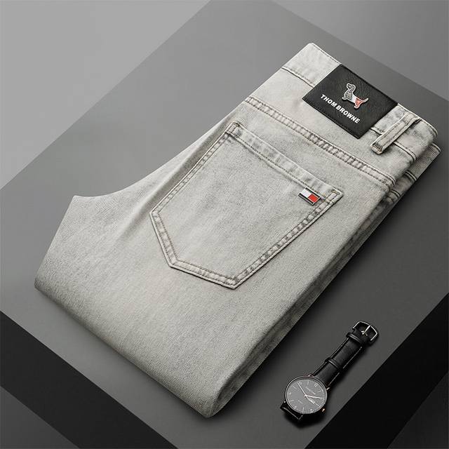 Tb 25Ss Spring/Summer men's slim straight jeans. These early spring styles are u