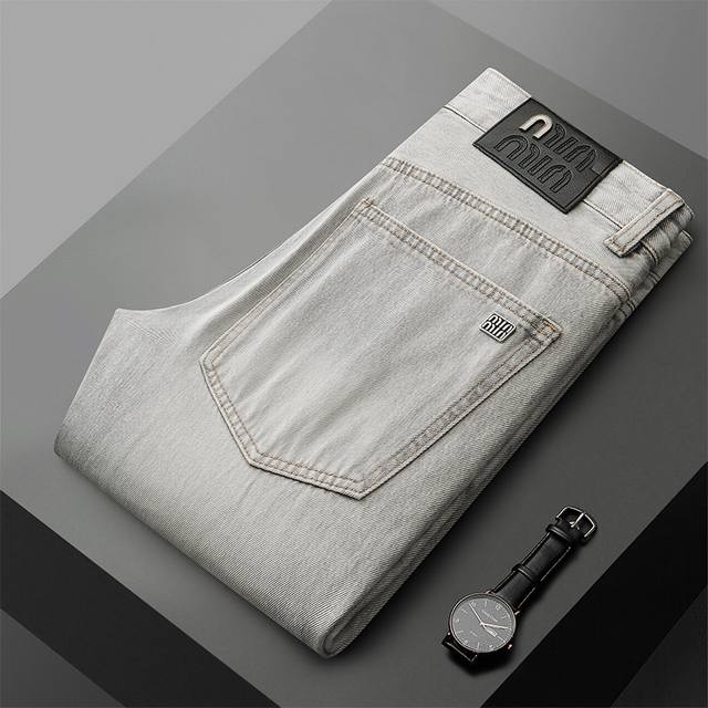 Miu 25Ss Spring/Summer men's wide-leg jeans, new for early spring. Super soft, s