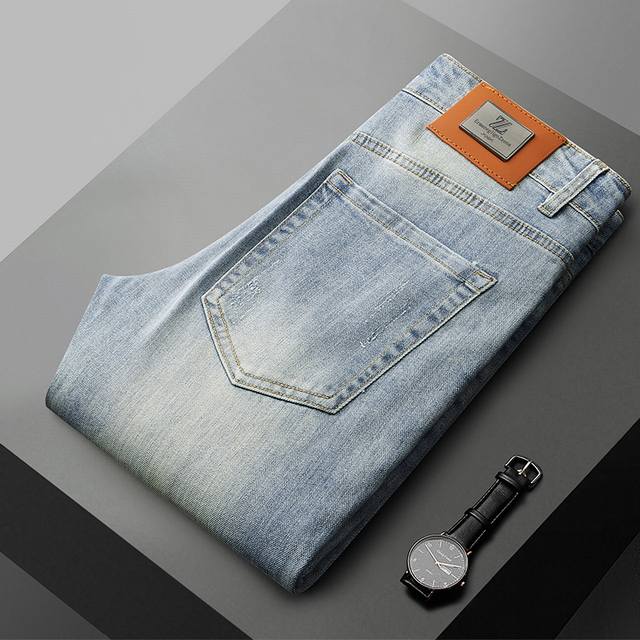 Zan 25Ss Spring/Summer Men's Slim Straight Jeans. This early spring model featur