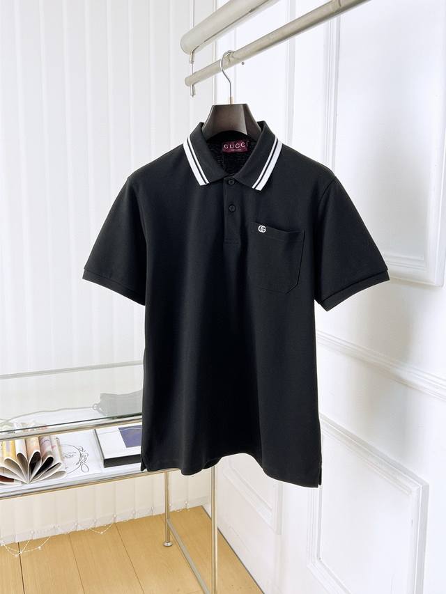 Gucci 2650 new high-quality short-sleeved lapel polo shirt. Exact replica, free