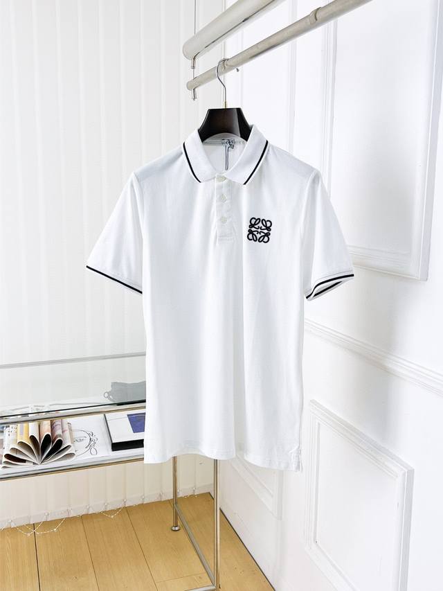 Loewe 2650 new high-quality short-sleeved lapel polo shirt. Exact replica for ea
