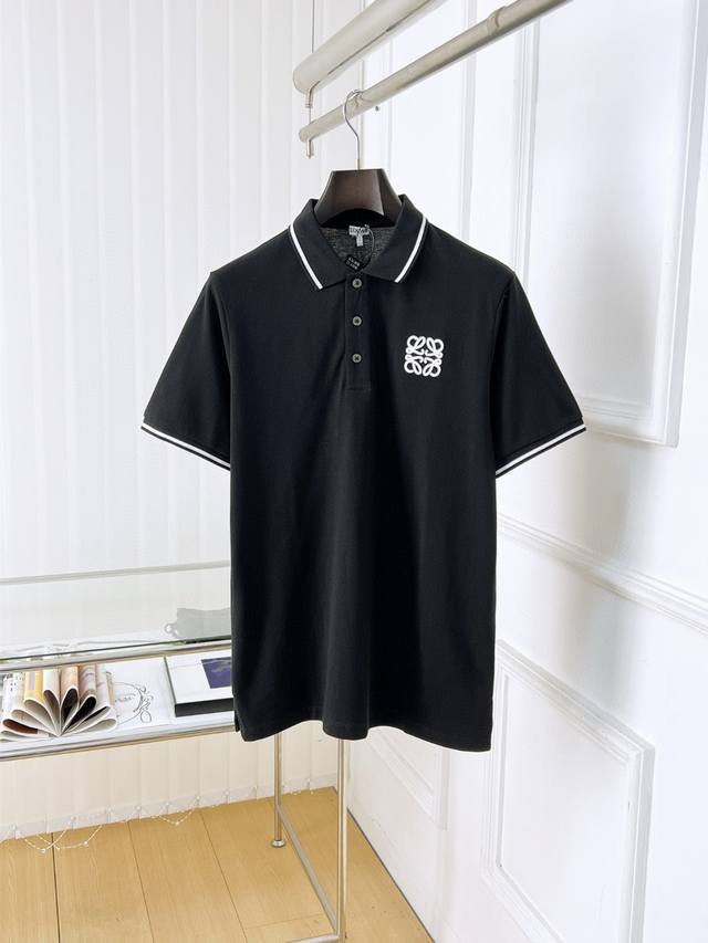 Loewe 2650 new high-quality short-sleeved lapel polo shirt. Exact replica for ea