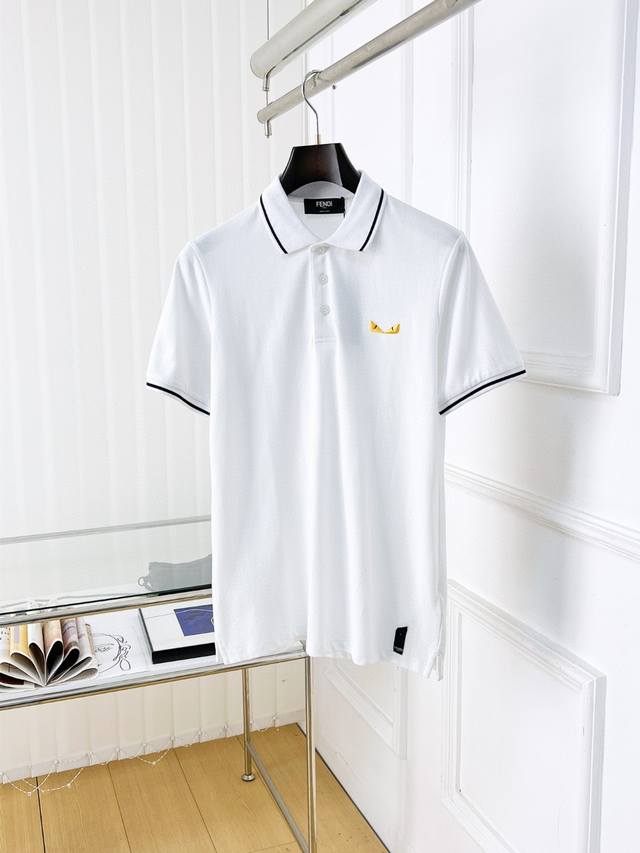 Fendi 2650 new high-quality short-sleeved lapel polo shirt. Exact replica, free