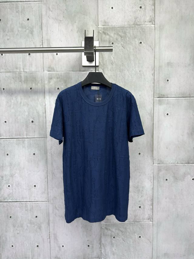 Dior embossed jacquard short sleeves process description: woven with 32S double-