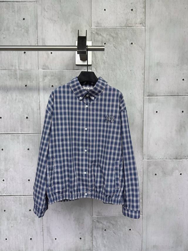 Miumiu 25Ss Spring/Summer new intellectual molecular custom-woven plaid trench c