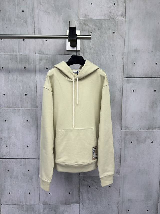 Burberry 25Fw Early Autumn new knitted terry long-sleeved hoodie with classic wa