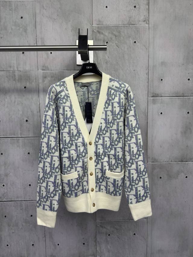 Dior Full Print Jacquard Letter Cardigan Sweater Process Description: We use hig