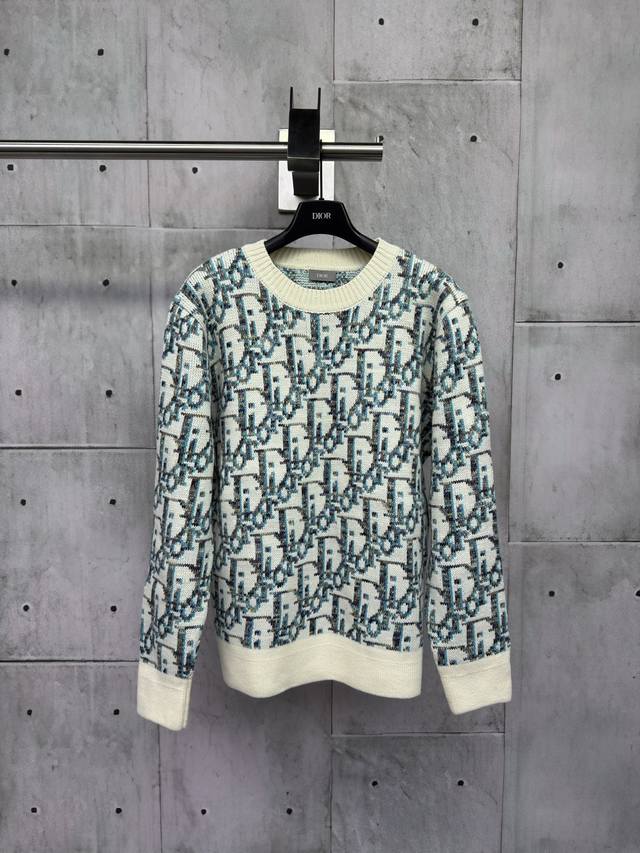 Dior Full Jacquard Letters Sweater Process Description: We use high-end 100% fin