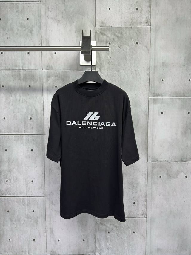 Balenciga reflective letter print short-sleeved shirt, designed in sync with the