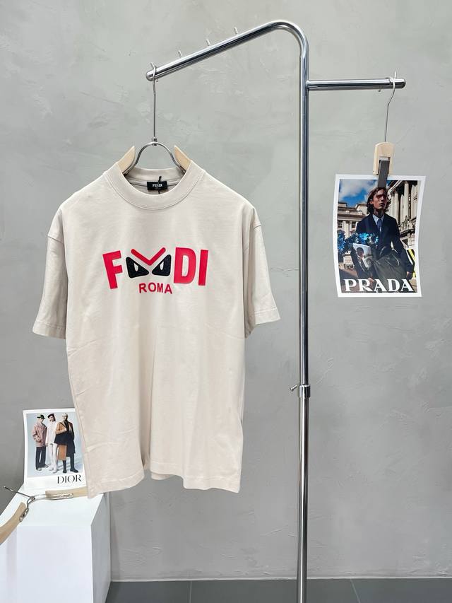 Fendi exclusive new original men's casual spring and summer short-sleeved high-e