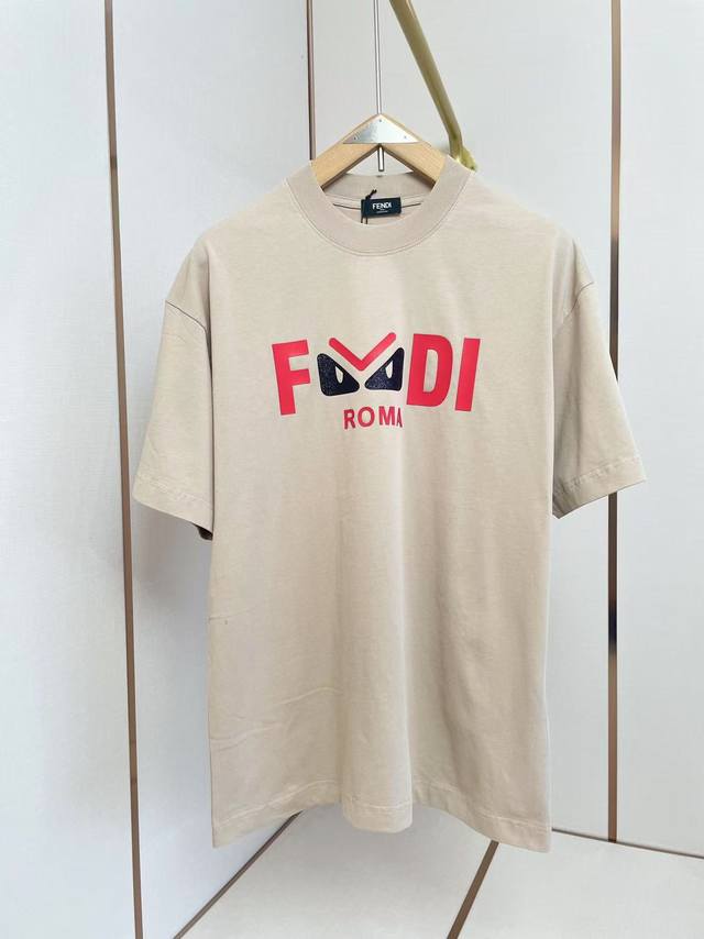 Fendi's 2025 new monster graphic T-shirt. The "Fendi" brand logo features the le