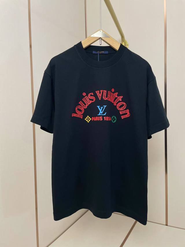 Lv new silicone letter T-shirt design avant-garde fashion effect on the body, ha