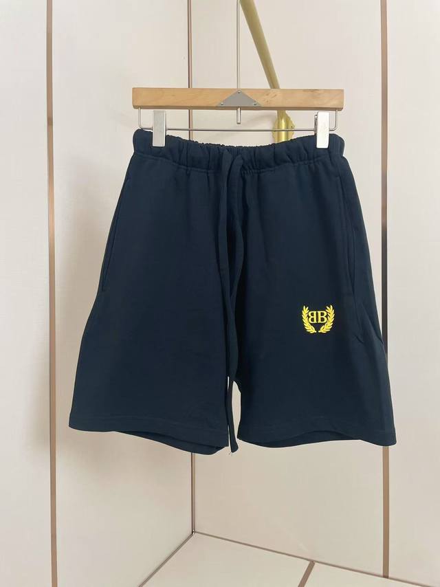 Balenciaga 2025 new silicone letter shorts. Double B logo combined with wheat ea