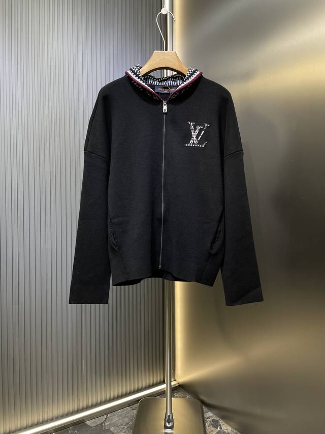 Louis Vuitton top-grade original single Lv25Ss jacquard wool coat original color