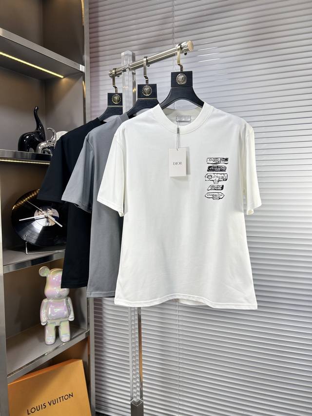 Dio* Dior SS25 early spring new short-sleeved T-shirt, high-end version of the I