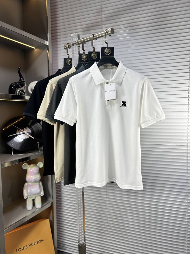 Giv* Givenchy SS25 Early Spring New Lapel Polo Shirt. Made of high-quality piqu