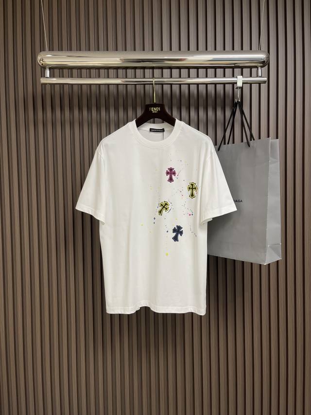 Chrome Hearts Ch 2025Ss early spring new thick plate printed short-sleeved T-shi