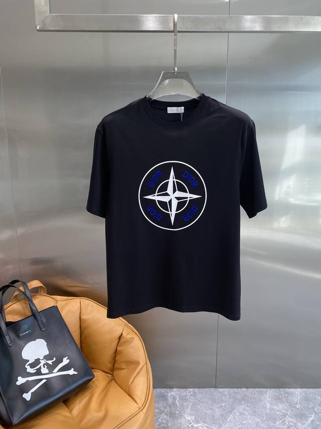 Dijia 2025 Spring and Summer Men's New Round Neck Short Sleeve T-shirt. Imported