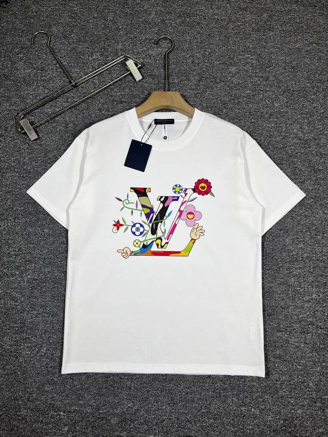 Lv Short Sleeve Series Season: Spring/Summer 2025 Colors: Black/White Sizes: M-3
