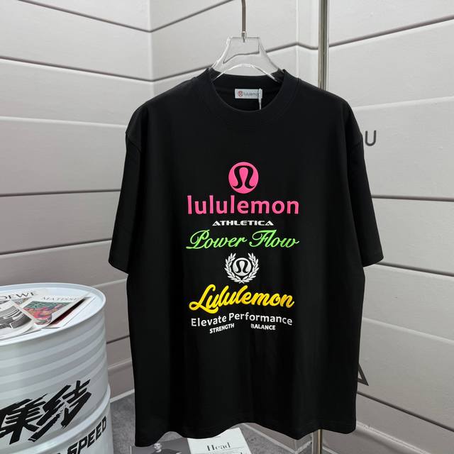 Lulu*Lemon*Lulu 2025 Spring/Summer new short-sleeved T-shirt with classic letter