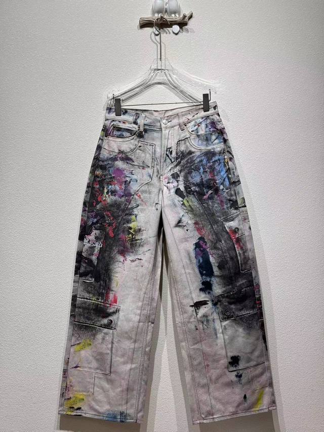 Acne ink painting jeans