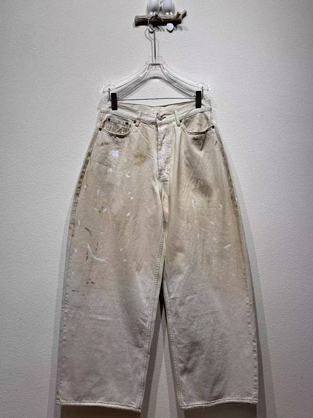 Acne paint-dot print jeans