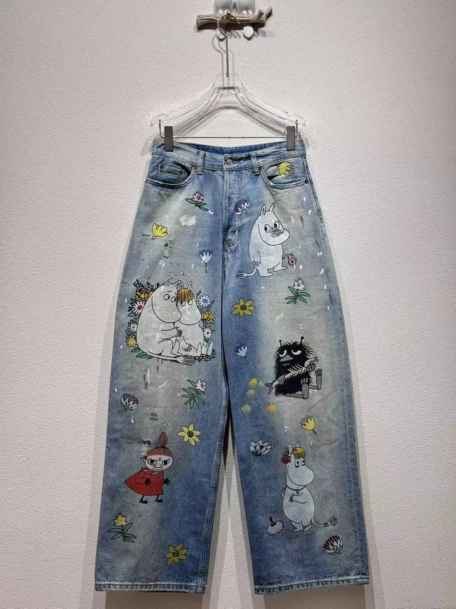 Acne collaboration Moomin print jeans