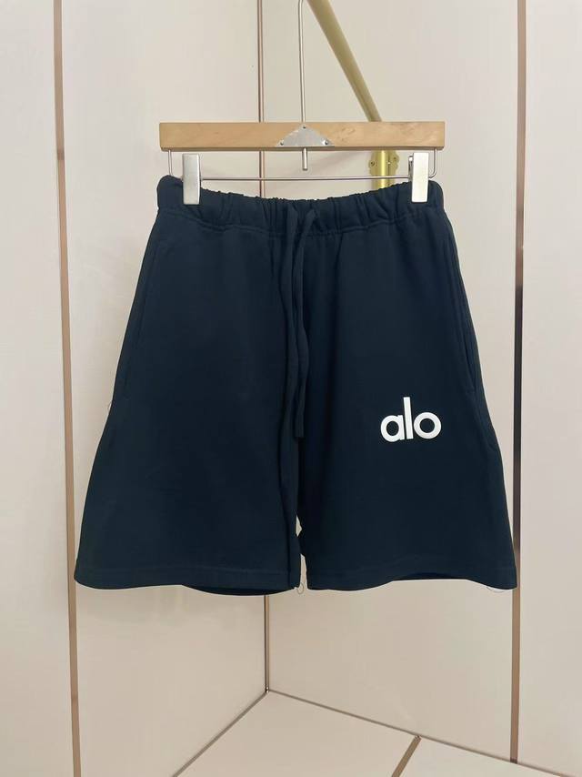 Alo 2025 new silicone letter shorts with three-dimensional silicone letters for