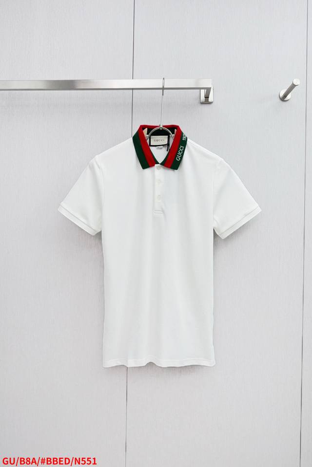 N550 Gu Gucci's new spring/summer short-sleeved lapel T-shirt Polo, high-end cus