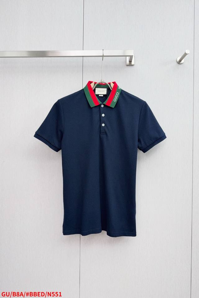 N551 Gu Gucci's new spring/summer short-sleeved lapel T-shirt Polo, high-end cus