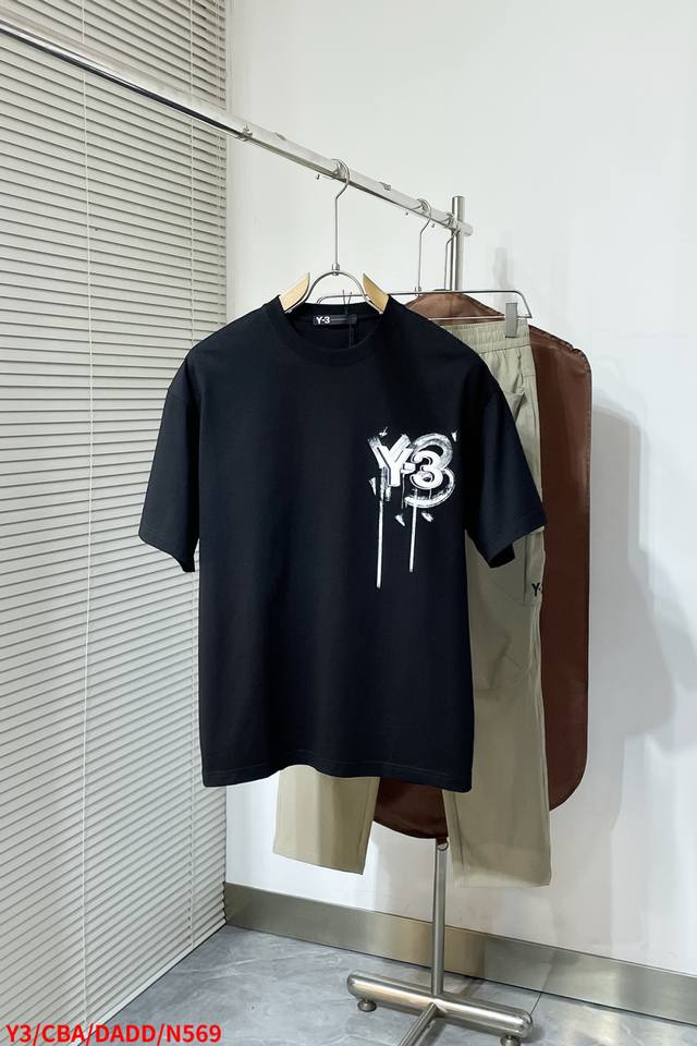 N569 Y3 2025 Spring/Summer new men's mercerized plain cotton short-sleeved T-shi