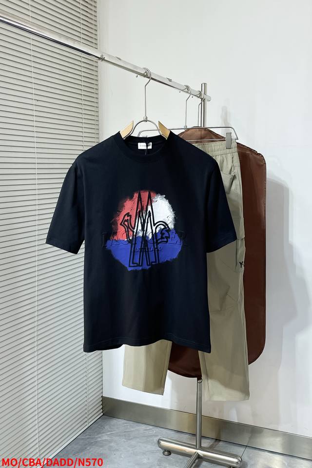 N570 Mo Monkou 1955 Spring/Summer new round neck T-shirt, the latest short-sleev