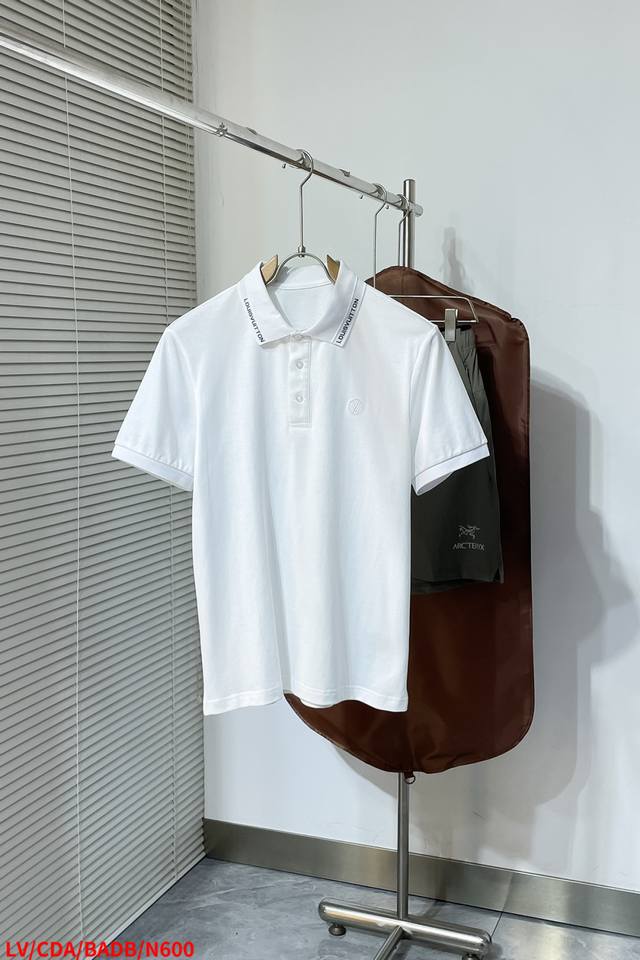 N600 Lv 2025 new men's lapel Polo shirt short sleeves are presented in imported