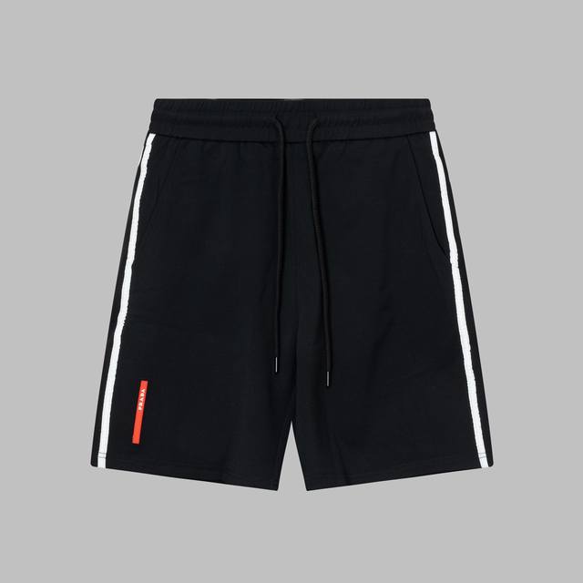Spring and summer new Prad* Prad* classic small red stripe logo stitching contra