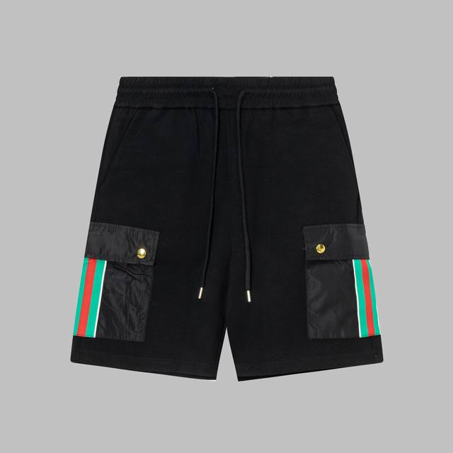 Gucci red and green webbing workwear pocket logo embroidery 2025Ss new knitted s